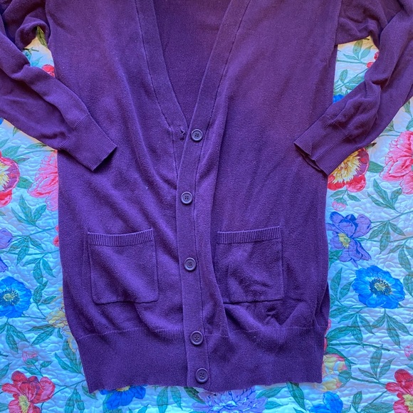 Burgundy Comfy Cardigan - Picture 2 of 3